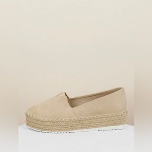 Woven Toe Cap Slip On Jute Trim Espadrilles